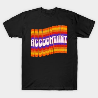 Accountant - Retro Fount T-Shirt